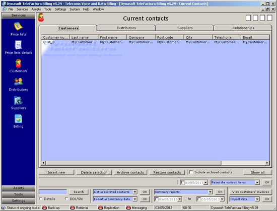 screenshot of Dynasoft TeleFactura